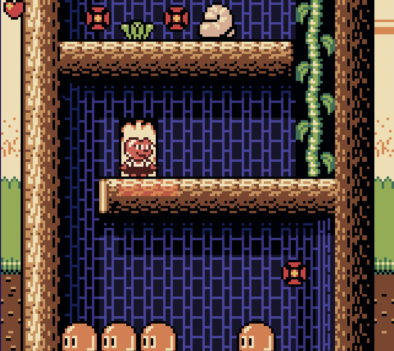 Ruby and Rusty Save the Crows for Gameboy Color Screenshot: Inside the giant tree