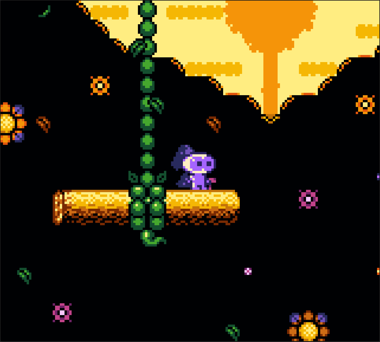 standing in front of a sunset sky from Wink and the Broken Robot for Gameboy Color